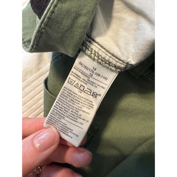 GAP Factory Women’s Wide-Leg Girlfriend Khaki Pants Olive Green Size 14 - Picture 6 of 6